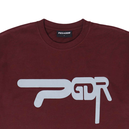 Pegador Maroon "PGDR" oversized T