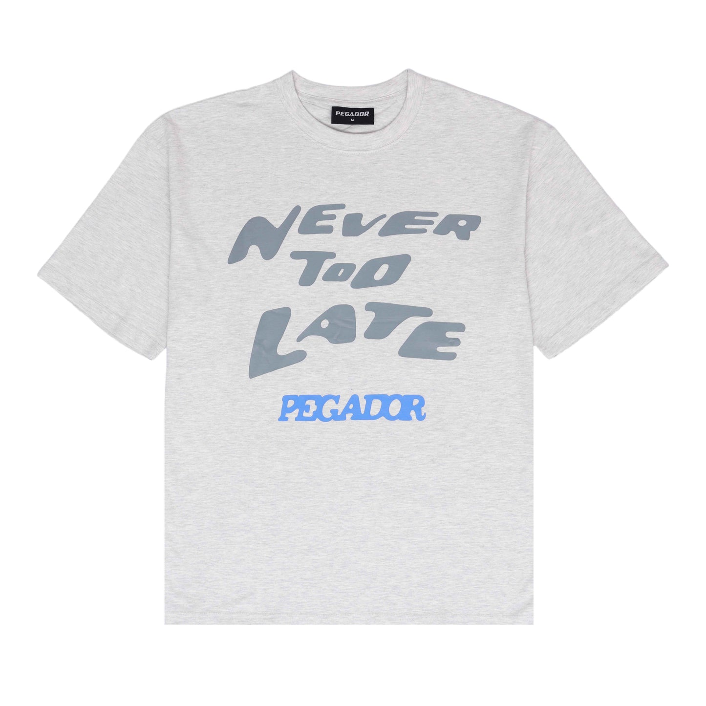 Pegador Silver Gray "Never Too Late" oversized T