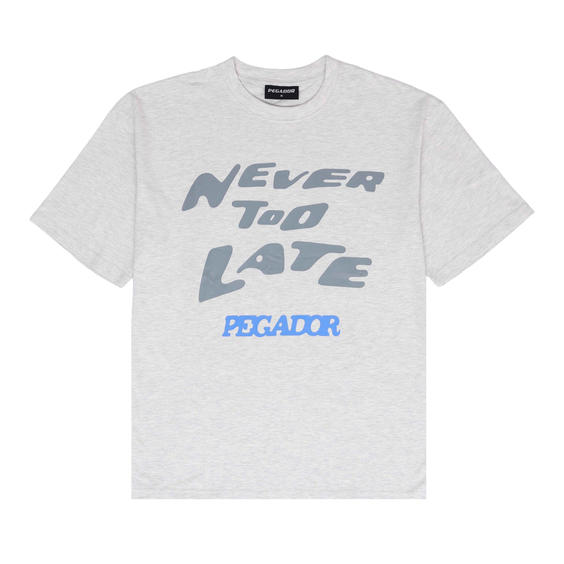 Pegador Silver Gray "Never Too Late" oversized T