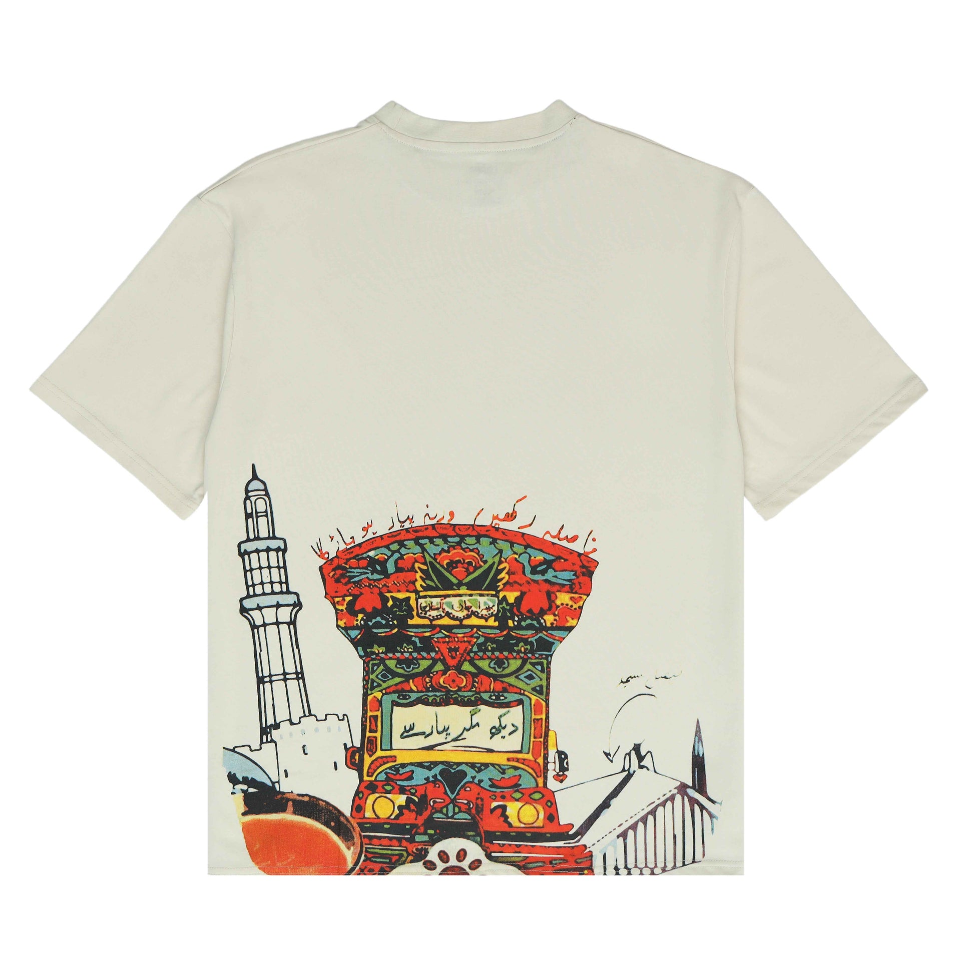 Men's Cream Truck Art T-shirt